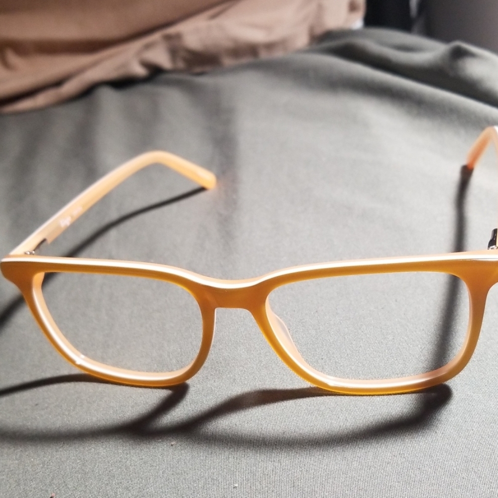 Orion by lingo eyewear yellow eyeglasses limited